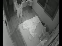 Camera hidden in the bedroom recording a wife enjoying masturbation and sex